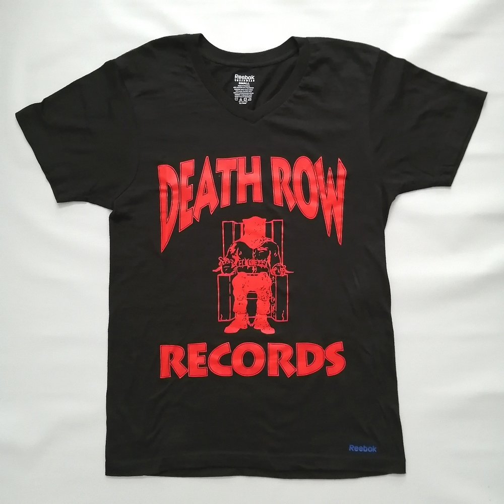 Customized Death Row Records Black V-Neck T-shirt Small